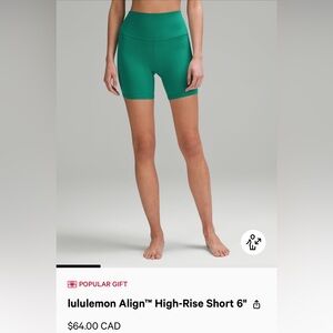 Lululemon align 6” Biker Shorts